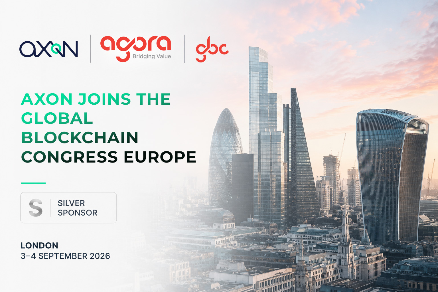 AXON joins Global Blockchain Congress Europe as a Silver Sponsor