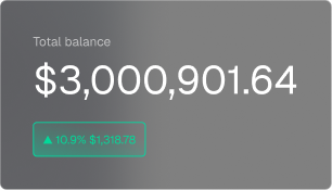 Total balance card